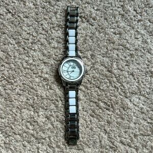 Rhino by Marc Ecko women’s vintage silver/white crystal bracelet watch‎